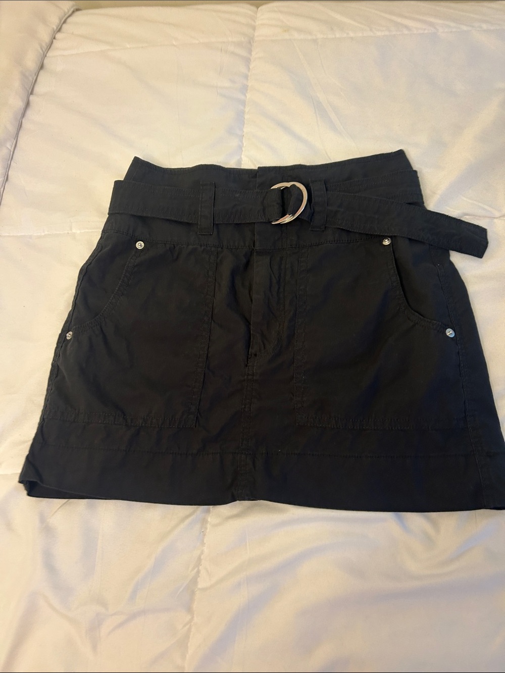 Calvin Klein Jeans Women’s  Black Casual Mini Skirt with Belt